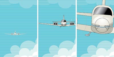 Collision Avoidance Blooming effect where aircraft seems to come out of nowhere when coming directly head on